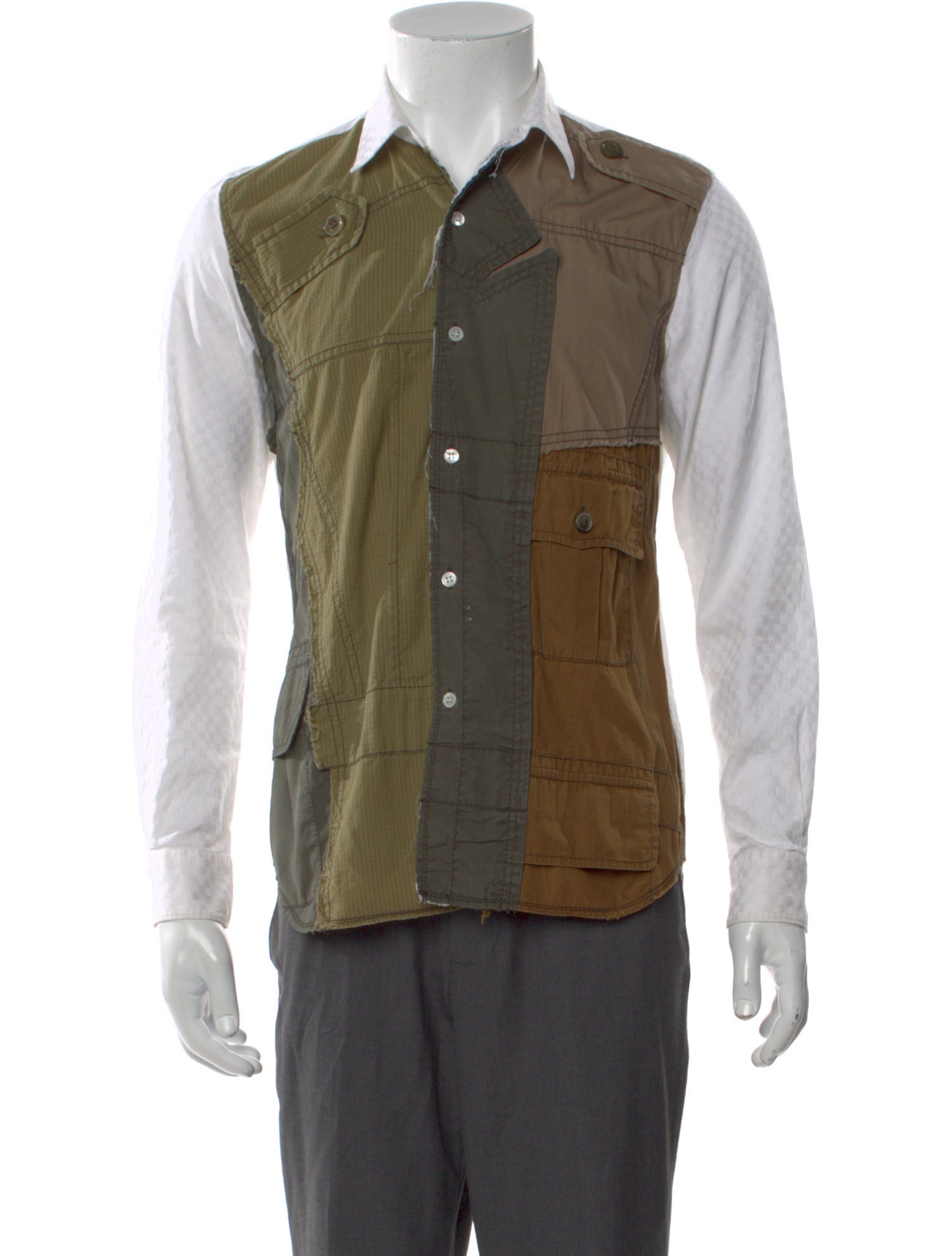 Comme des Garçons SHIRT Colorblock Pattern Long Sleeve