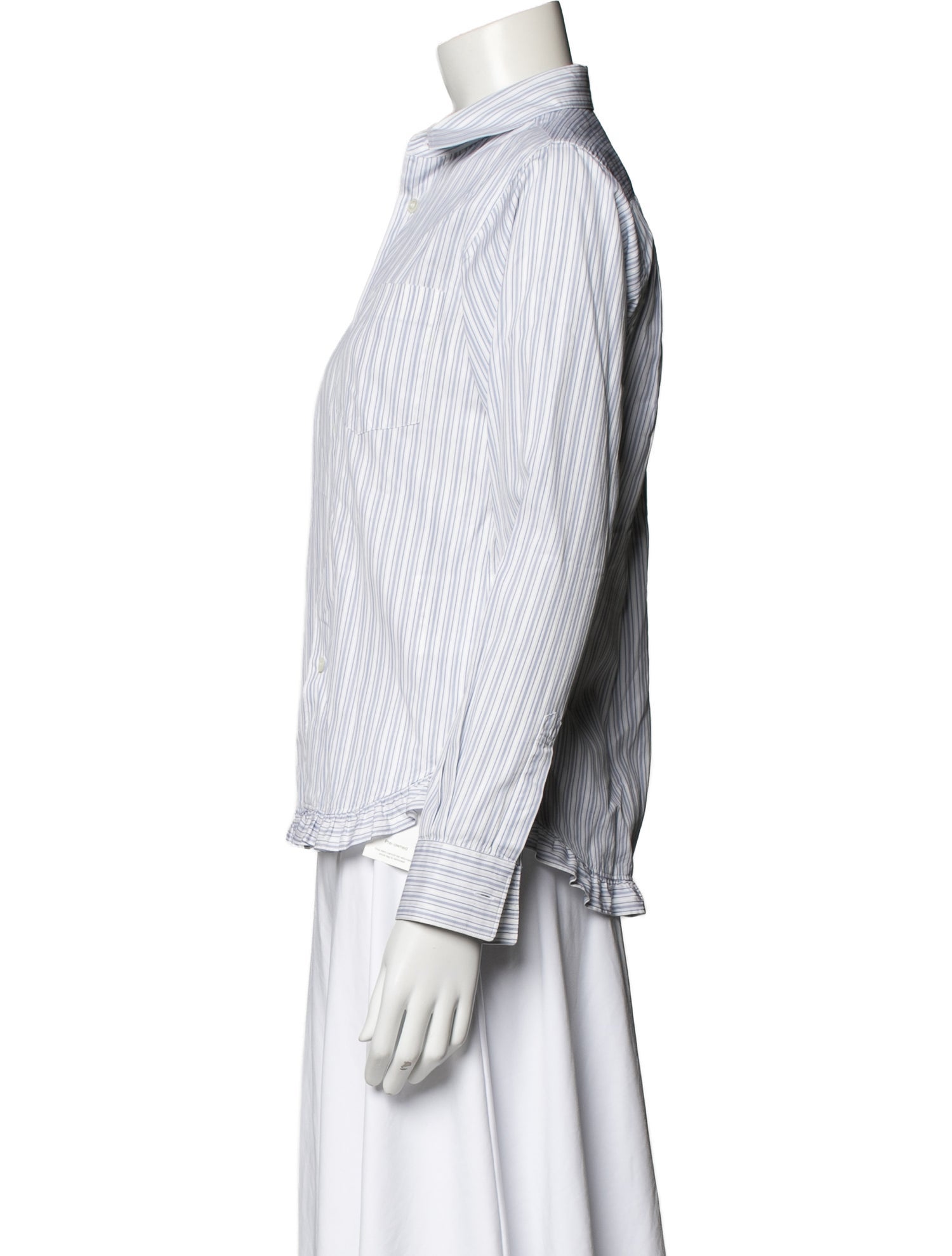 Comme des Garçons SHIRT Striped Long Sleeve Button-Up Top