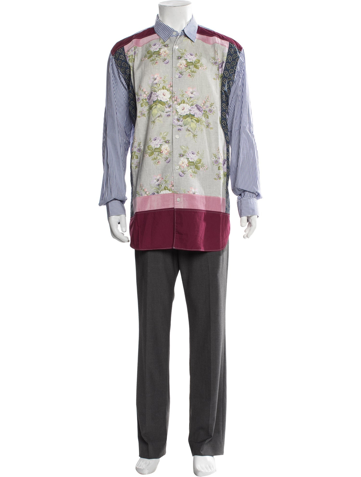 Comme des Garçons SHIRT Floral Print Long Sleeve Shirt
