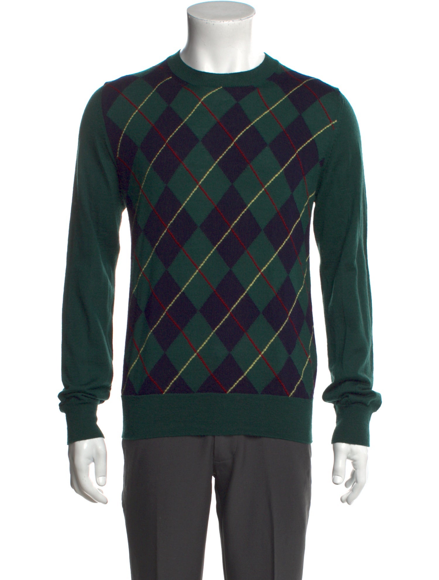 Comme des Garçons SHIRT Plaid Print Crew Neck Pullover
