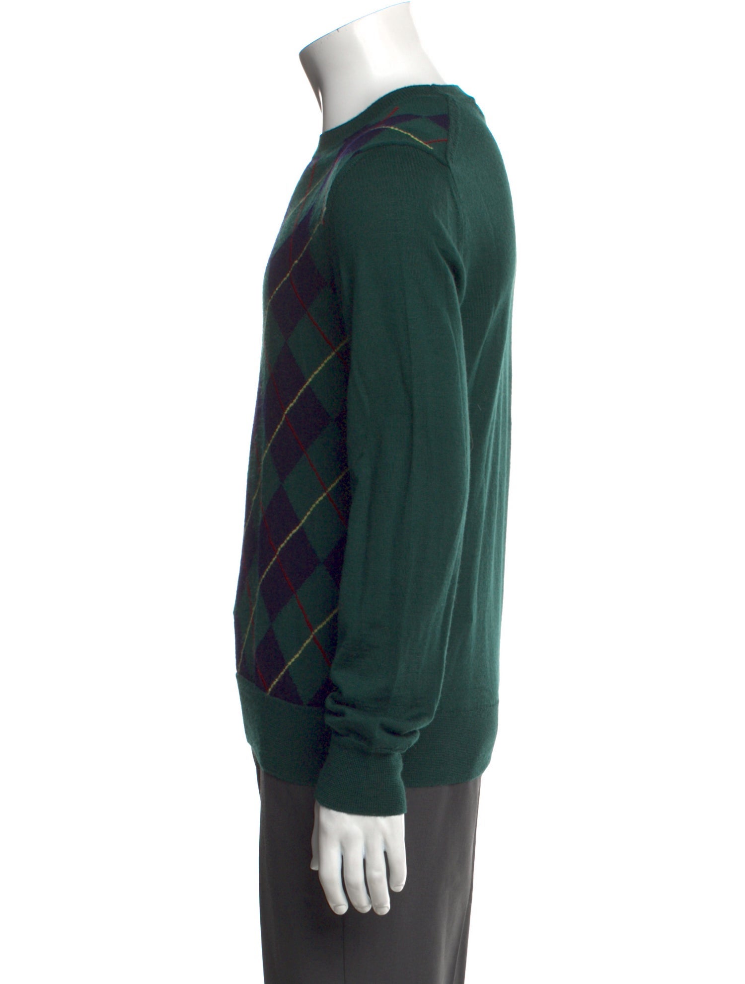 Comme des Garçons SHIRT Plaid Print Crew Neck Pullover