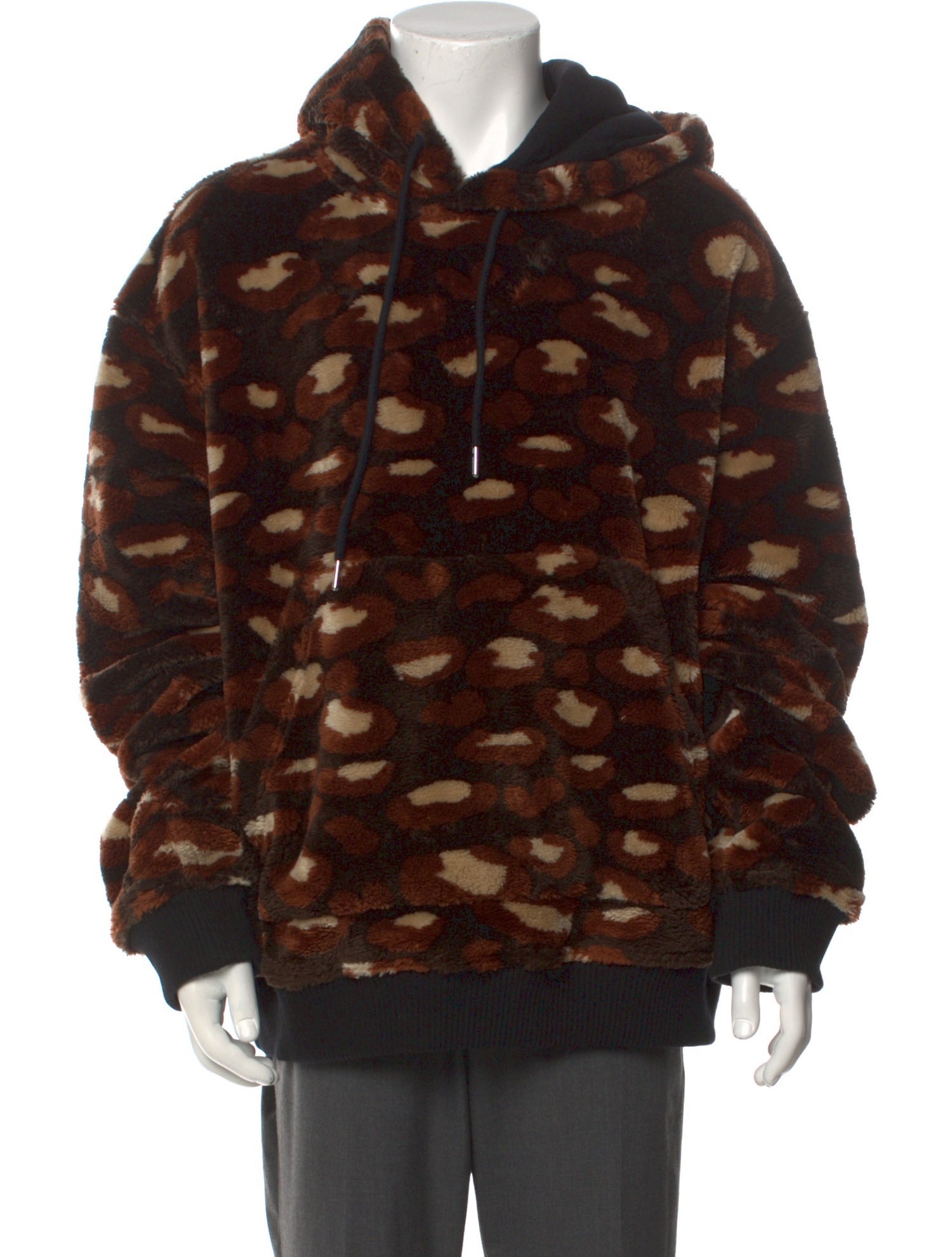 COÛT DE LA LIBERTÉ Animal Print Crew Neck Hoodie
