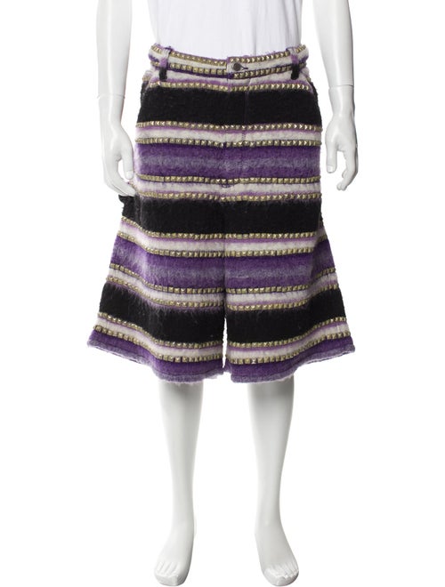 COÛT DE LA LIBERTÉ Striped Flat Front Shorts