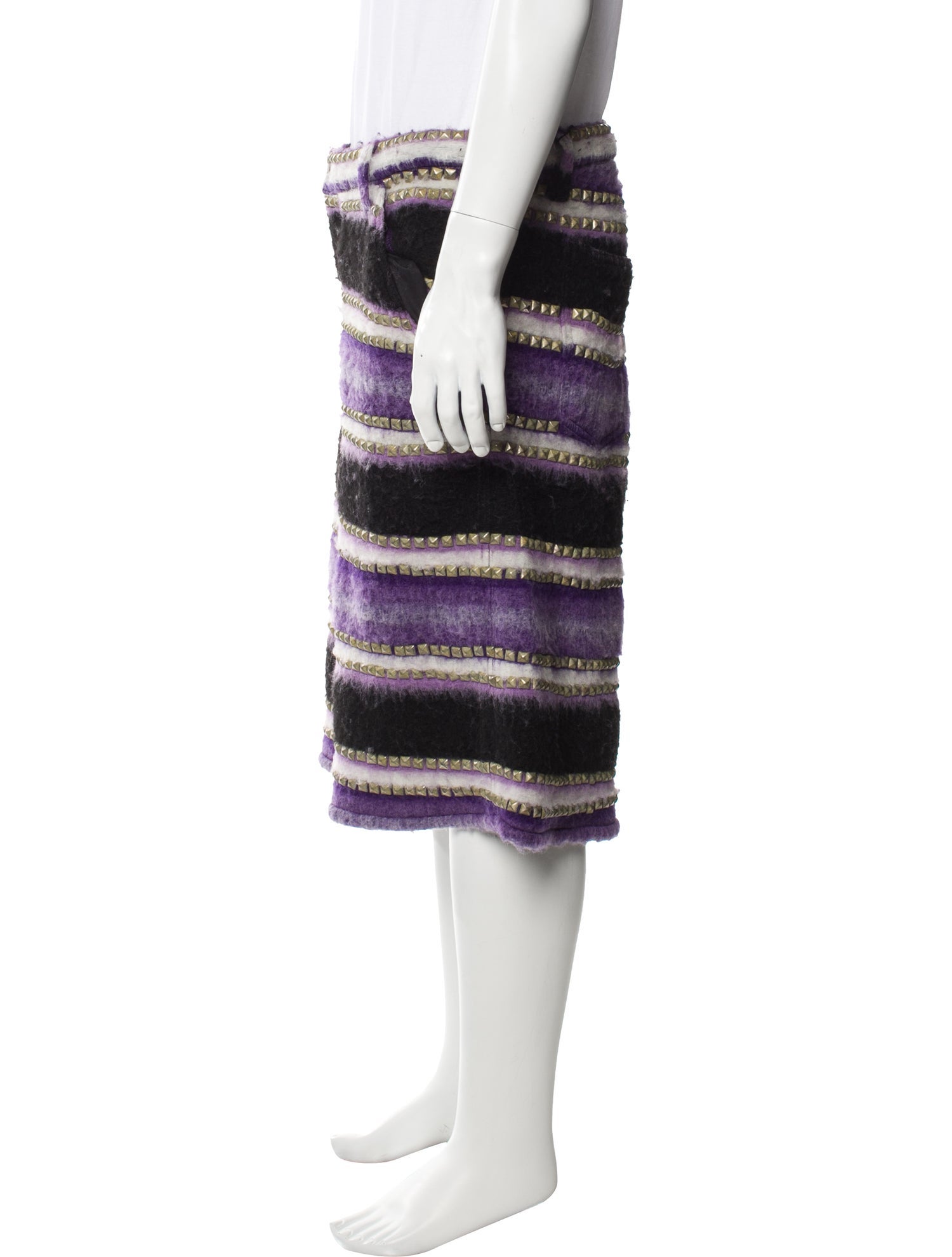 COÛT DE LA LIBERTÉ Striped Flat Front Shorts