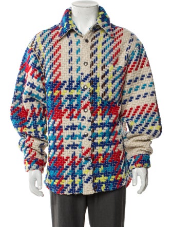 COÛT DE LA LIBERTÉ Wool Tweed Pattern Windbreaker