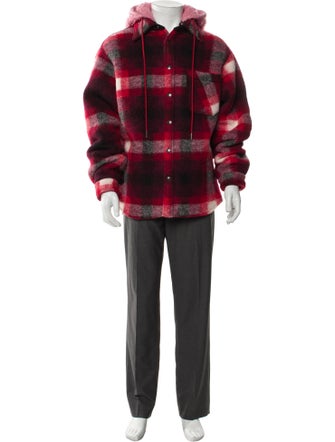 COÛT DE LA LIBERTÉ Virgin Wool Plaid Print Parka