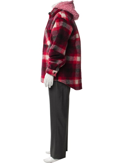 COÛT DE LA LIBERTÉ Virgin Wool Plaid Print Parka