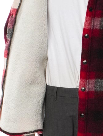 COÛT DE LA LIBERTÉ Virgin Wool Plaid Print Parka