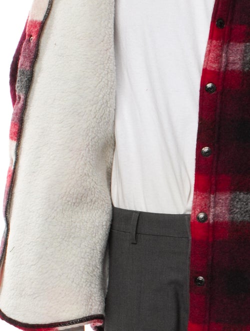 COÛT DE LA LIBERTÉ Virgin Wool Plaid Print Parka