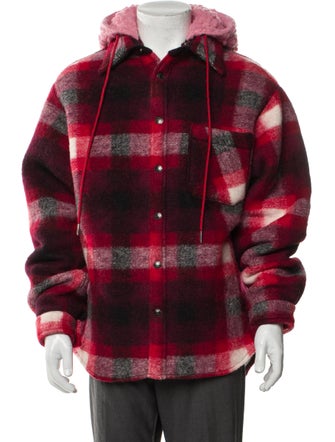 COÛT DE LA LIBERTÉ Virgin Wool Plaid Print Jacket