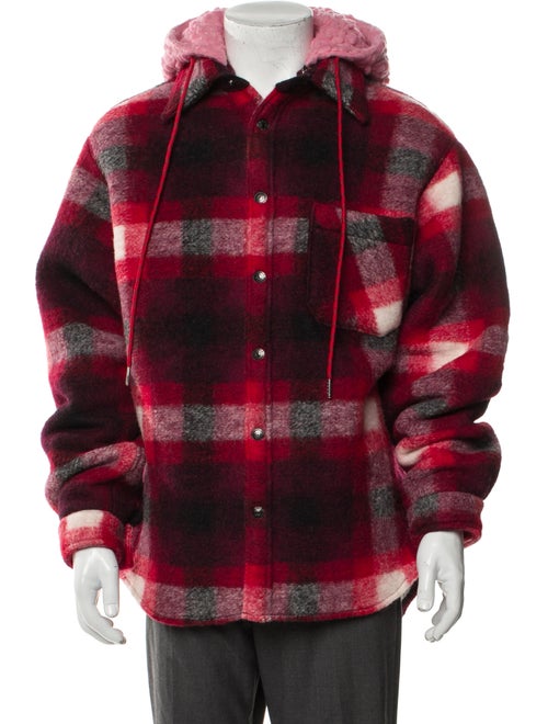 COÛT DE LA LIBERTÉ Virgin Wool Plaid Print Jacket