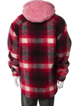 COÛT DE LA LIBERTÉ Virgin Wool Plaid Print Jacket