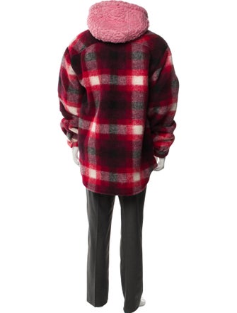 COÛT DE LA LIBERTÉ Wool Plaid Print Parka