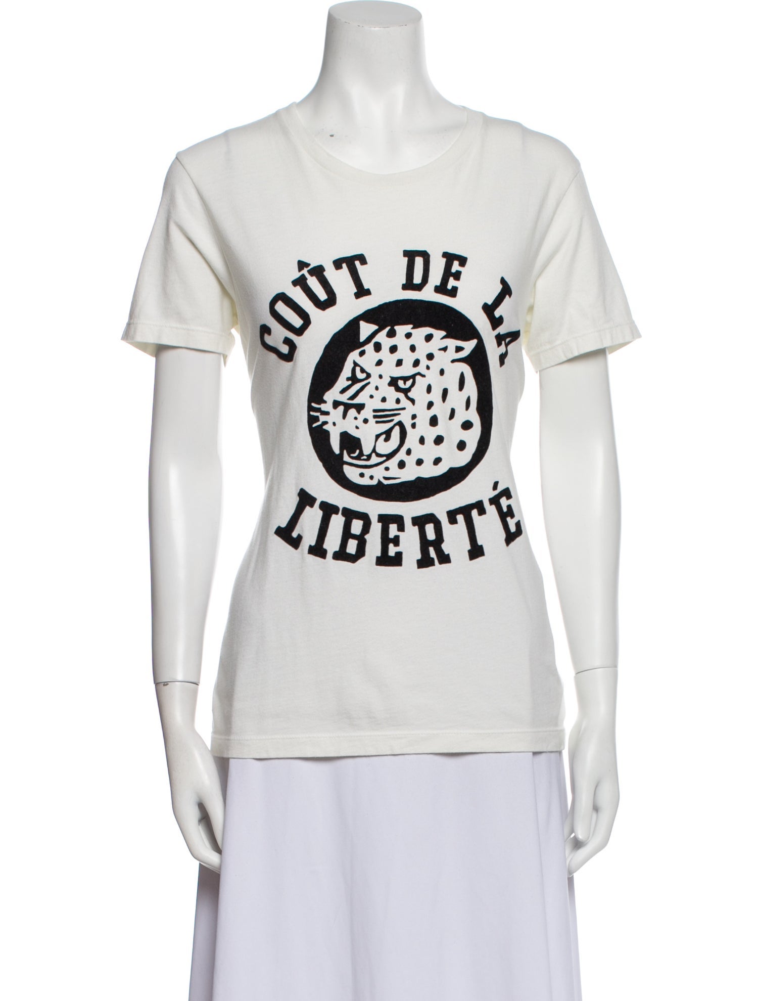 COÛT DE LA LIBERTÉ Graphic Print Crew Neck T-Shirt