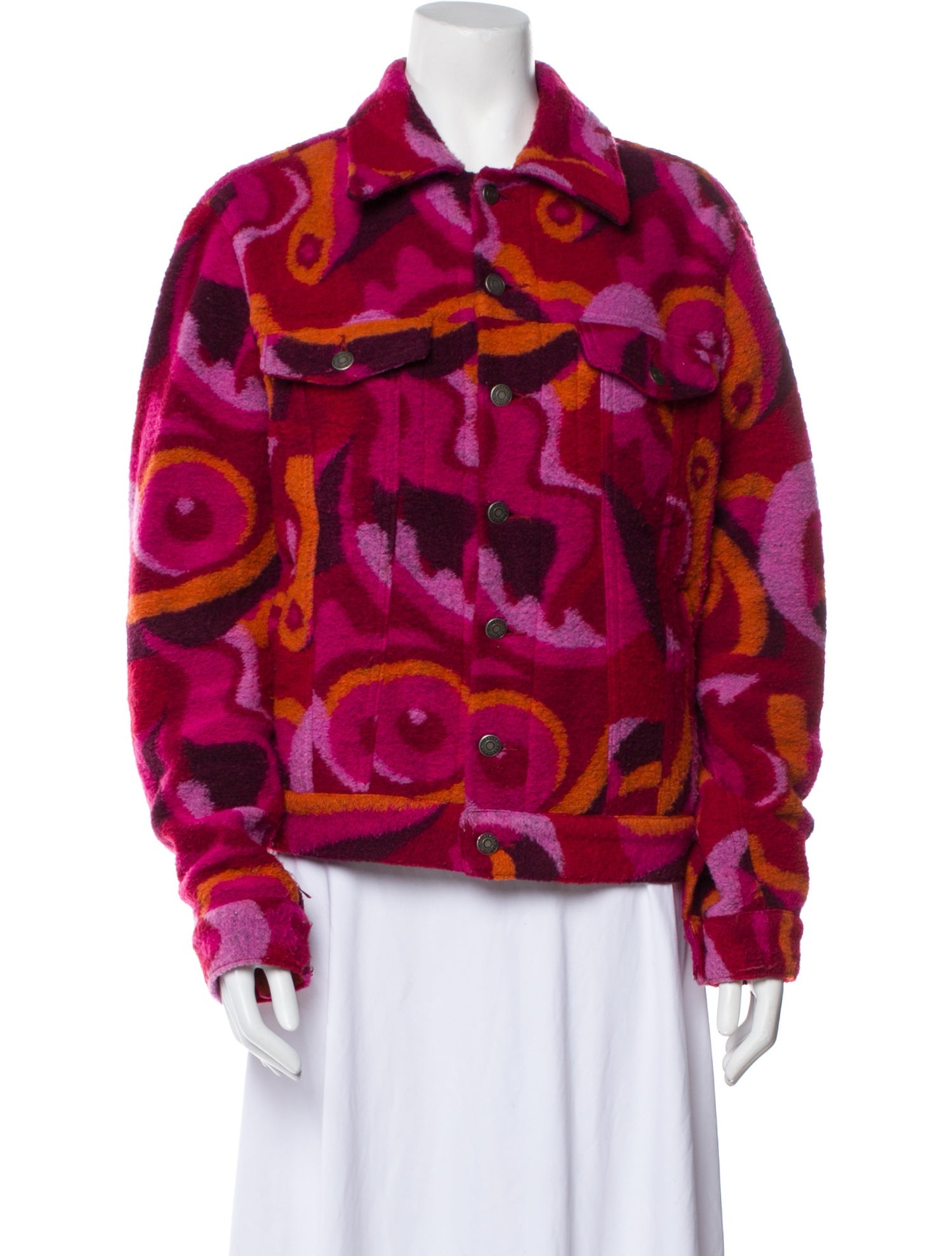 COÛT DE LA LIBERTÉ Printed Faux Fur Jacket