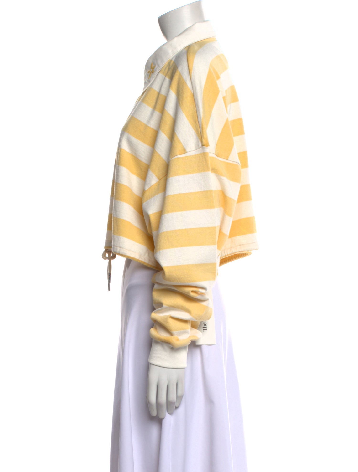 COÛT DE LA LIBERTÉ Striped Long Sleeve Crop Top w/ Tags