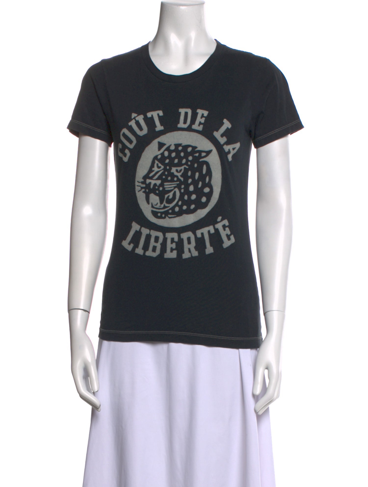 COÛT DE LA LIBERTÉ Graphic Print Crew Neck T-Shirt
