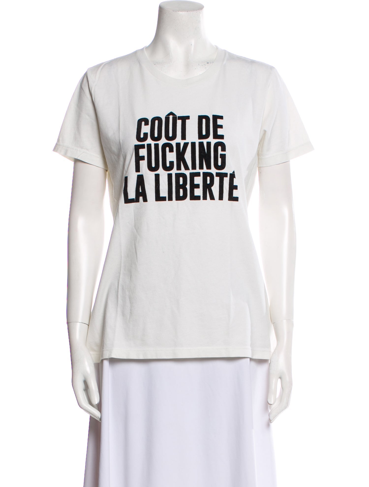 COÛT DE LA LIBERTÉ Graphic Print Crew Neck T-Shirt