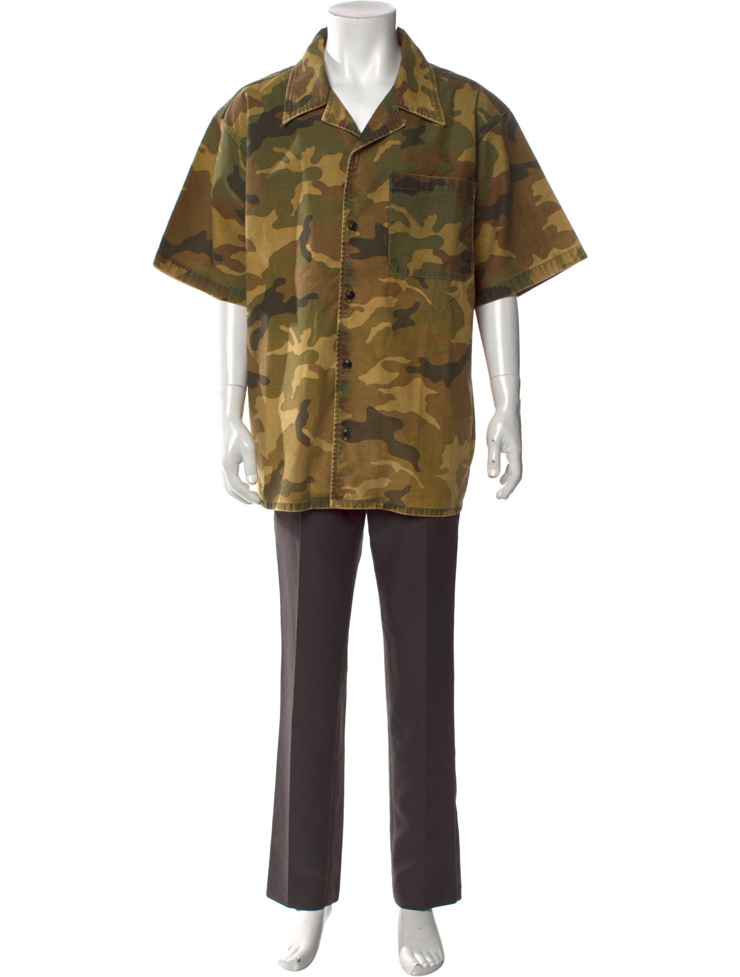 COÛT DE LA LIBERTÉ Camouflage Print Short Sleeve Shirt w/ Tags