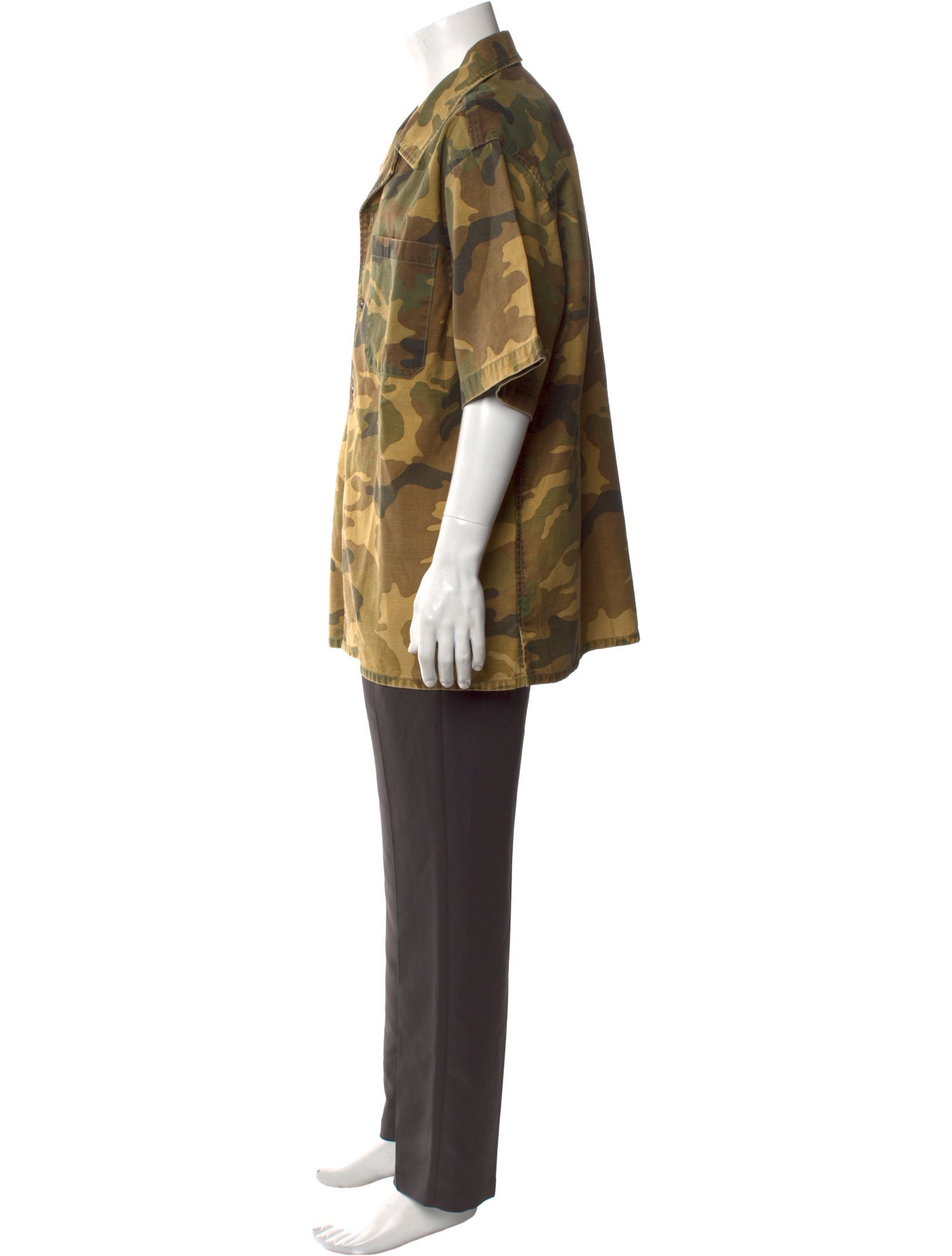 COÛT DE LA LIBERTÉ Camouflage Print Short Sleeve Shirt w/ Tags