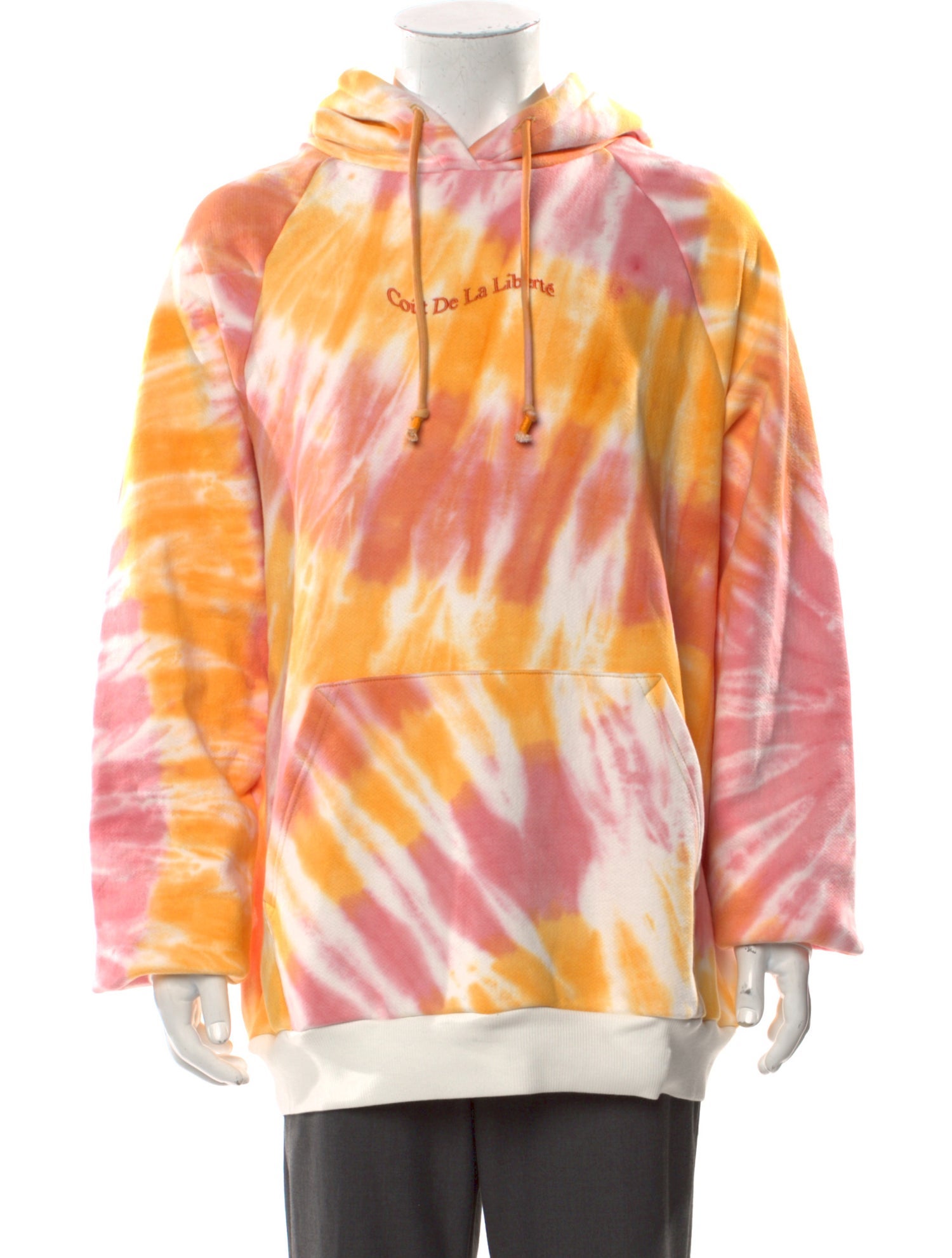 COÛT DE LA LIBERTÉ Tie-Dye Print Crew Neck Hoodie