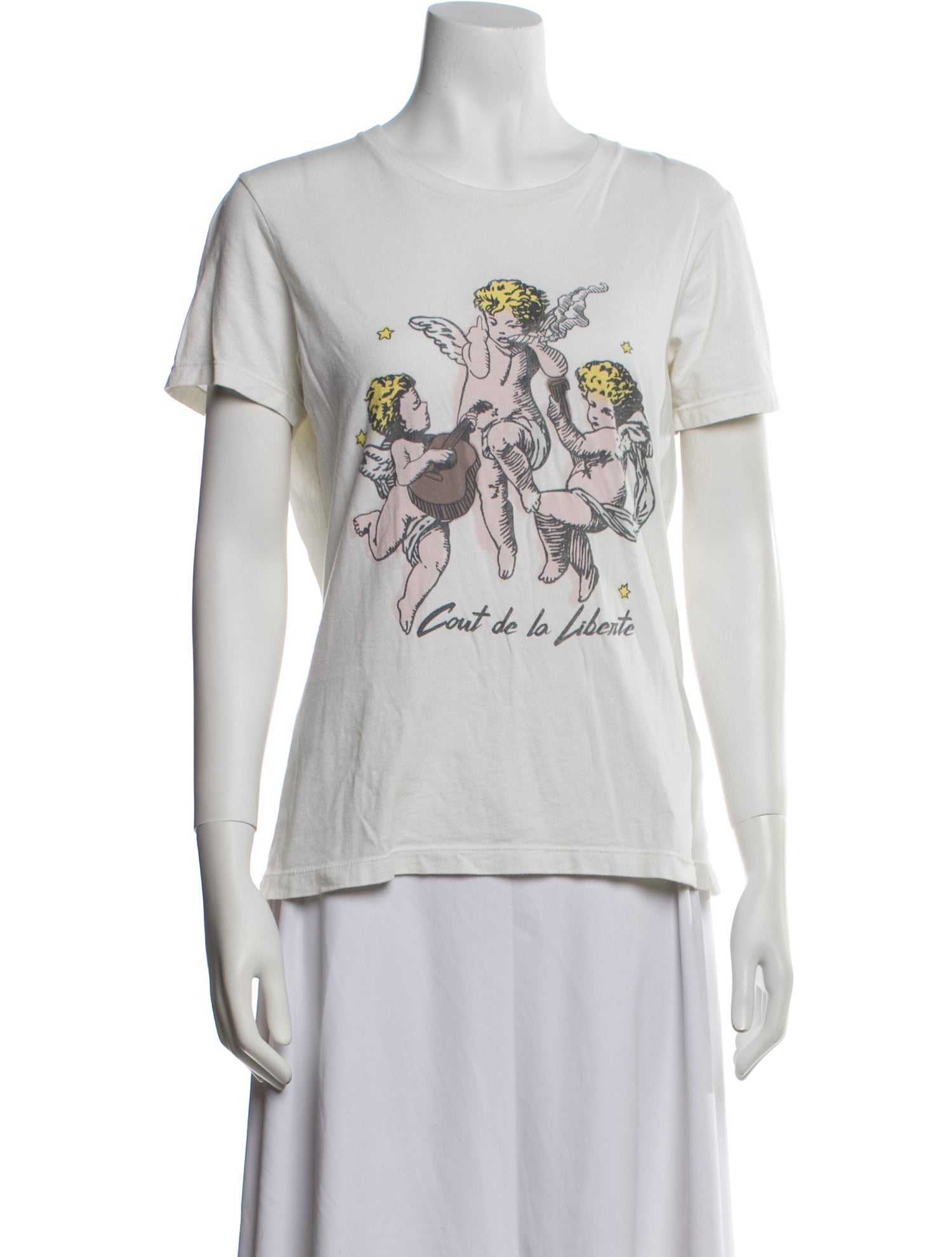 COÛT DE LA LIBERTÉ Graphic Print Crew Neck T-Shirt