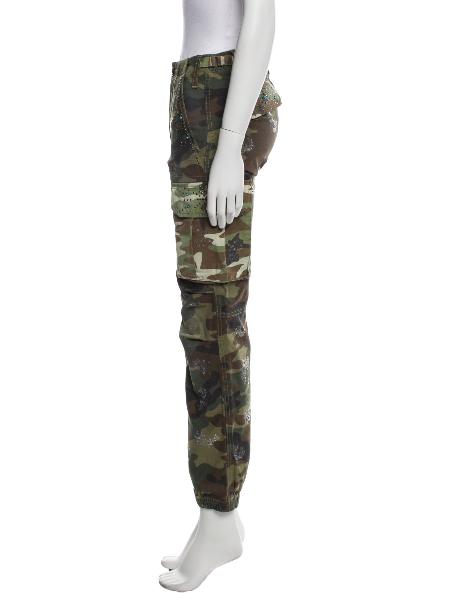 COÛT DE LA LIBERTÉ Camouflage Print Skinny Leg Pants
