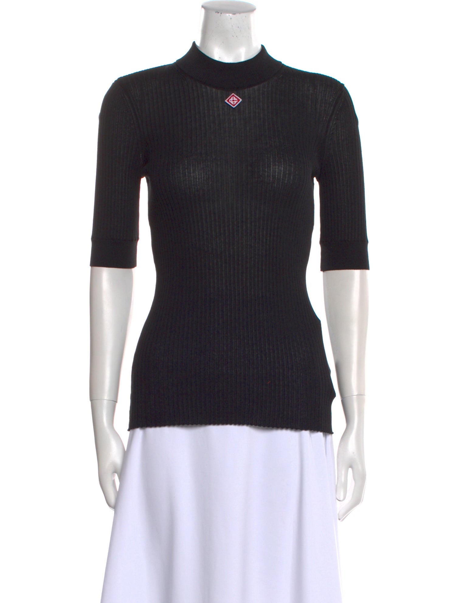 Casablanca Mock Neck Short Sleeve Polo w/ Tags