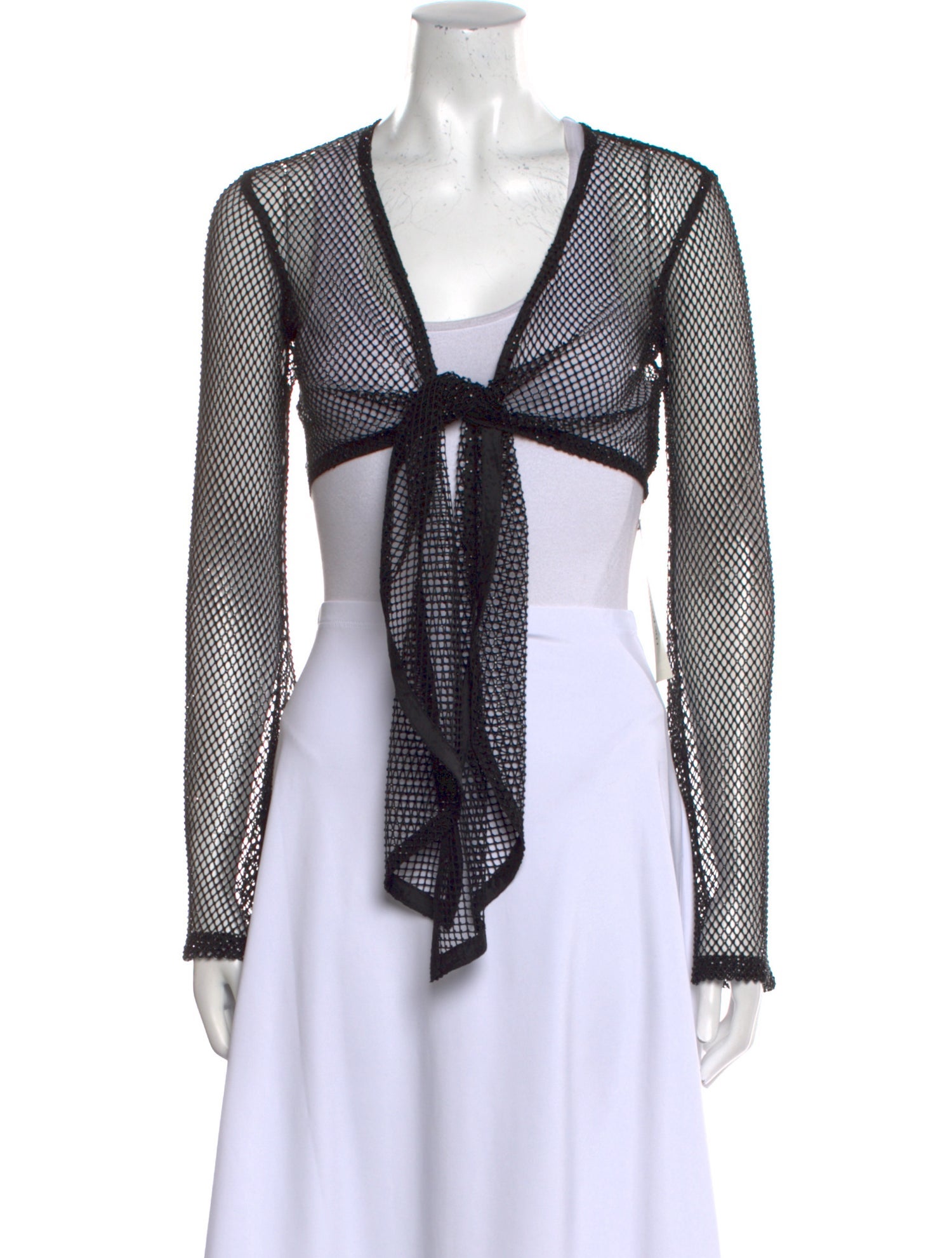 COÛT DE LA LIBERTÉ Mesh V-Neck Crop Top w/ Tags