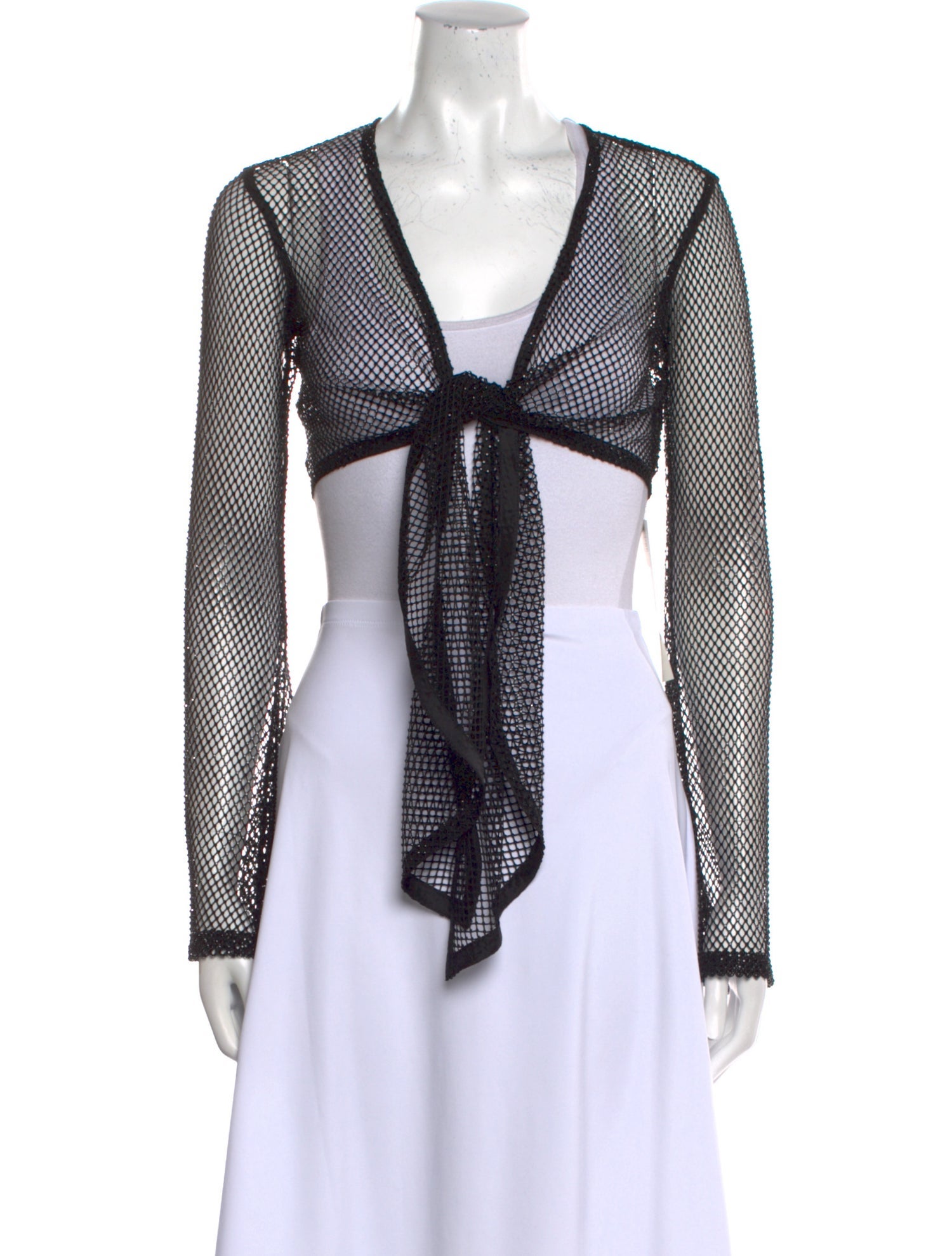 COÛT DE LA LIBERTÉ Mesh Square Neckline Crop Top w/ Tags