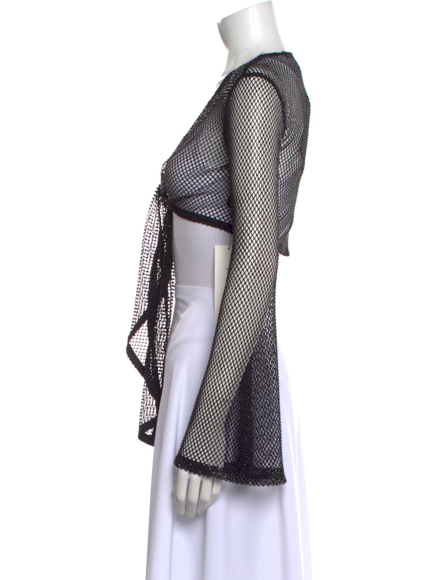 COÛT DE LA LIBERTÉ Mesh Square Neckline Crop Top w/ Tags