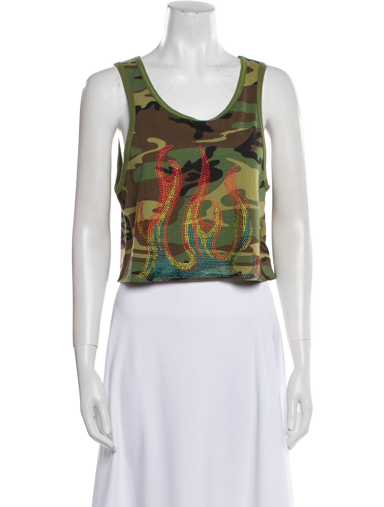 COÛT DE LA LIBERTÉ Floral Print Scoop Neck Crop Top w/ Tags