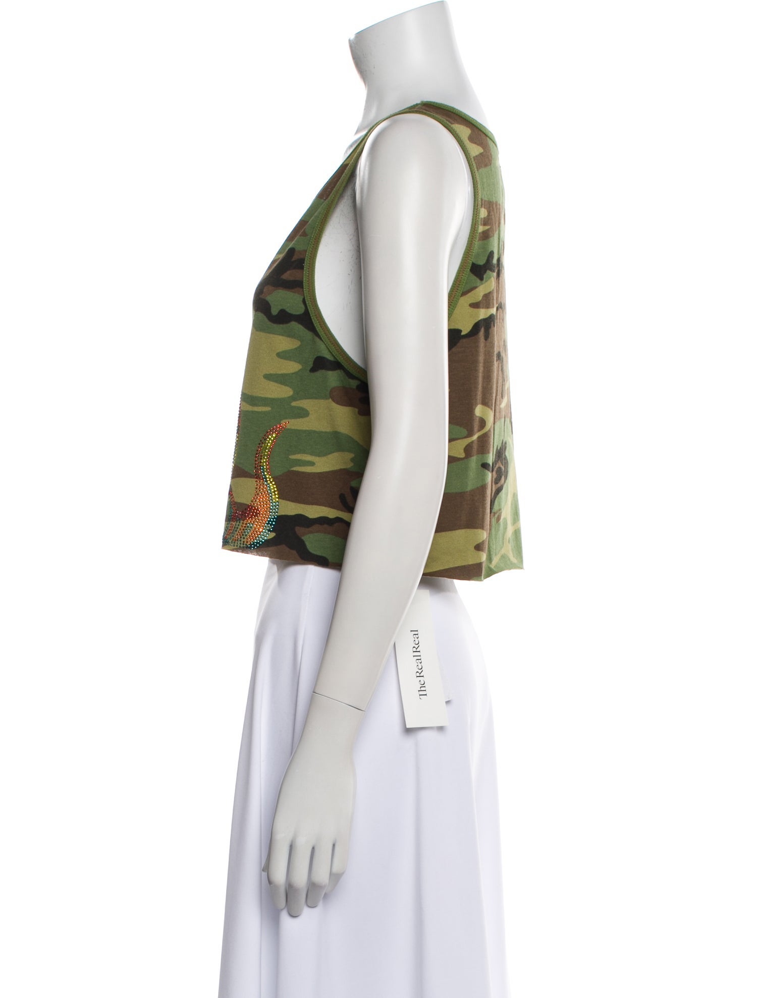 COÛT DE LA LIBERTÉ Floral Print Scoop Neck Crop Top w/ Tags