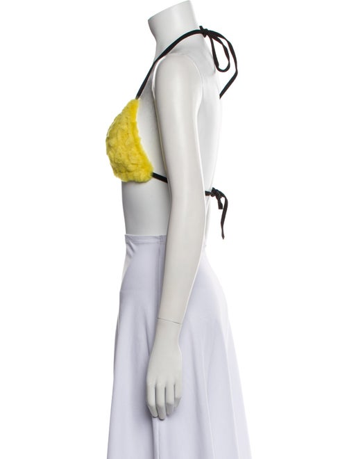 COÛT DE LA LIBERTÉ Lambskin Halterneck Crop Top