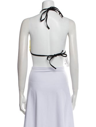 COÛT DE LA LIBERTÉ Lambskin Halterneck Crop Top