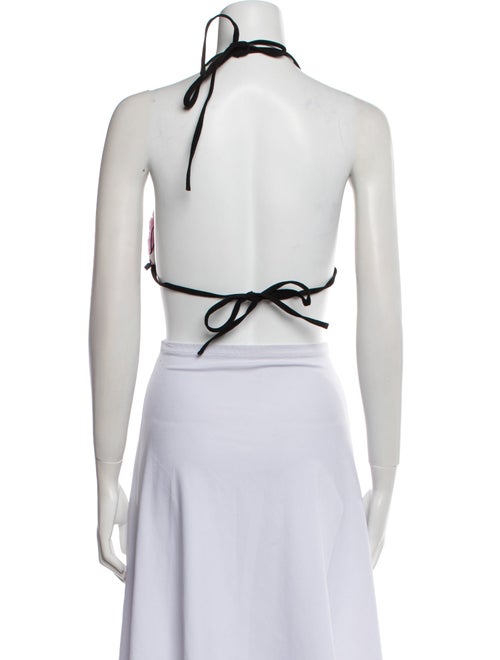 COÛT DE LA LIBERTÉ Lambskin Halterneck Crop Top