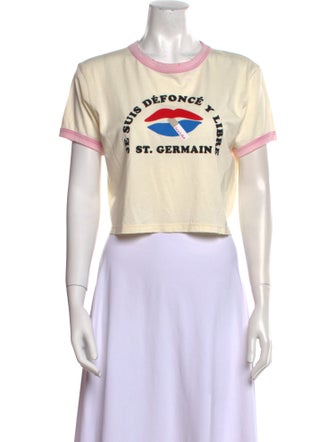 COÛT DE LA LIBERTÉ Graphic Print Crew Neck T-Shirt