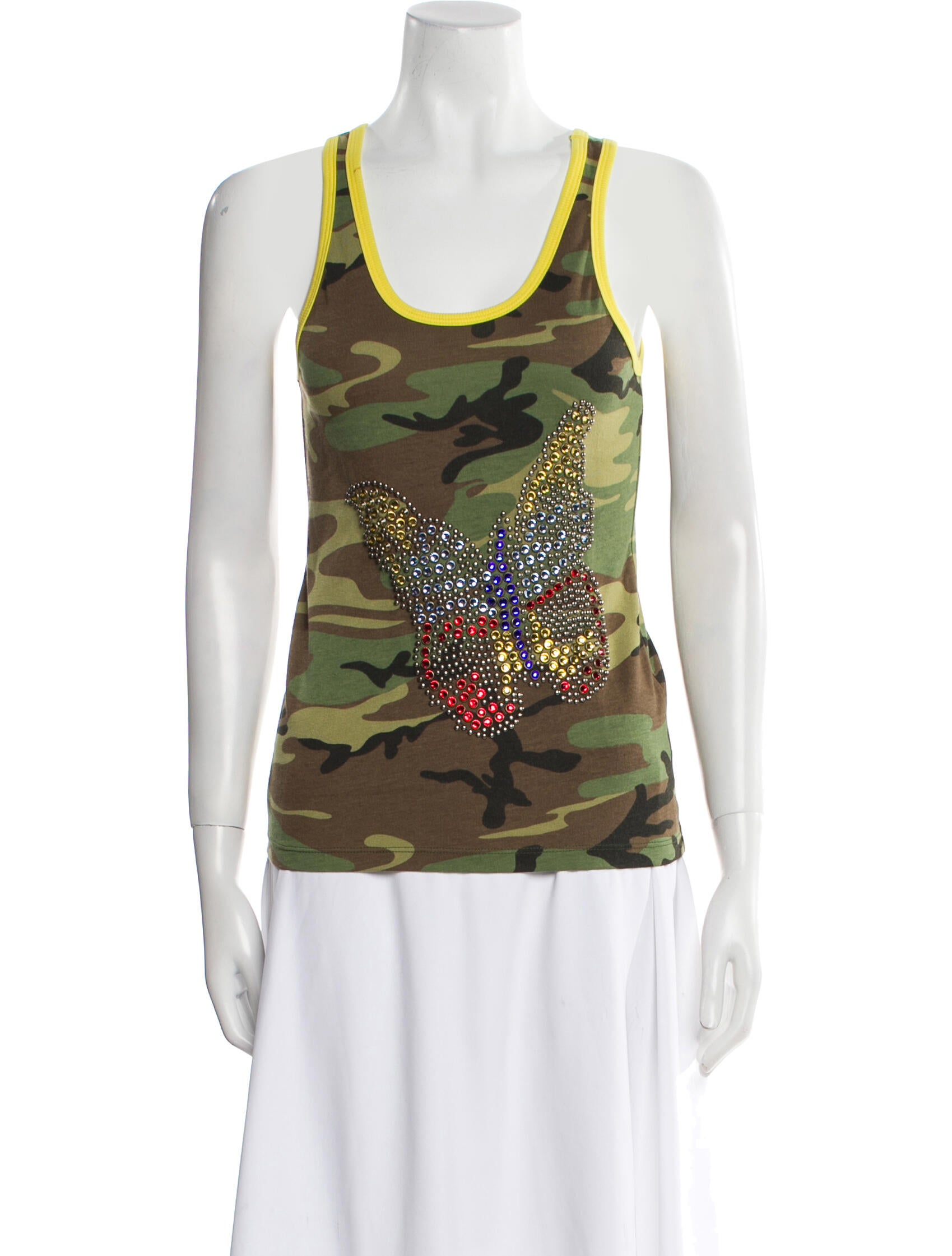 COÛT DE LA LIBERTÉ Printed Scoop Neck Top w/ Tags