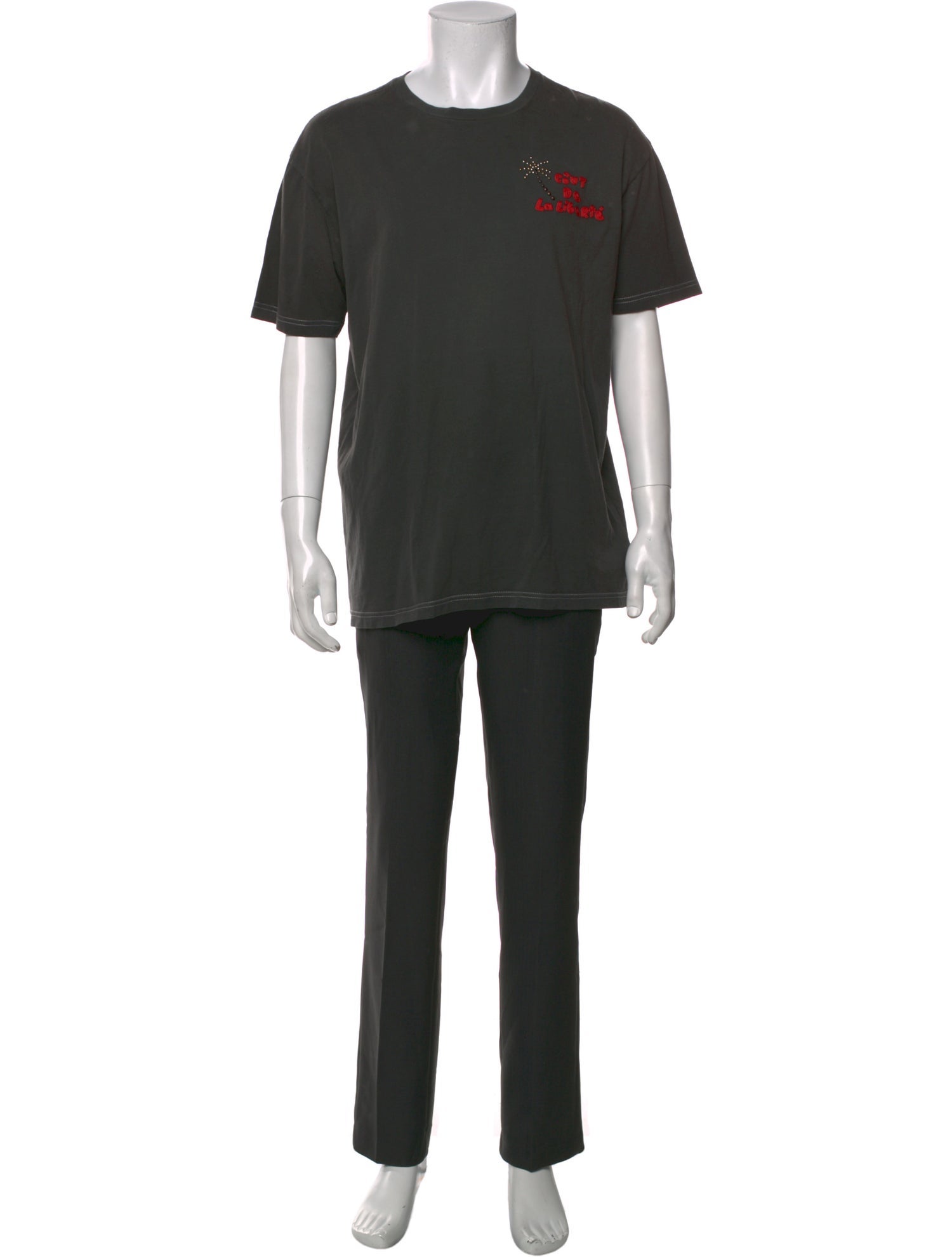 COÛT DE LA LIBERTÉ Graphic Print Crew Neck T-Shirt