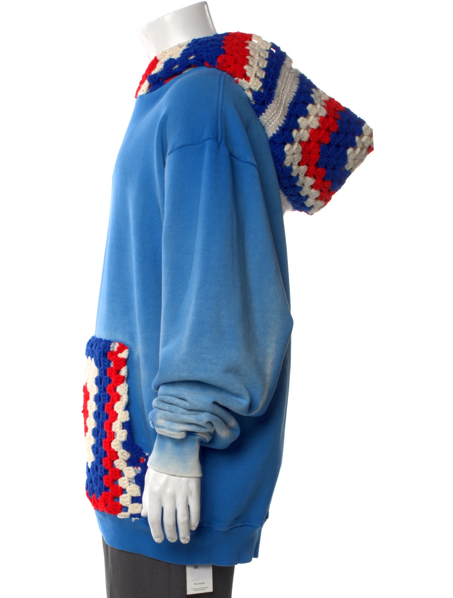 COÛT DE LA LIBERTÉ Colorblock Pattern Crew Neck Hoodie w/ Tags