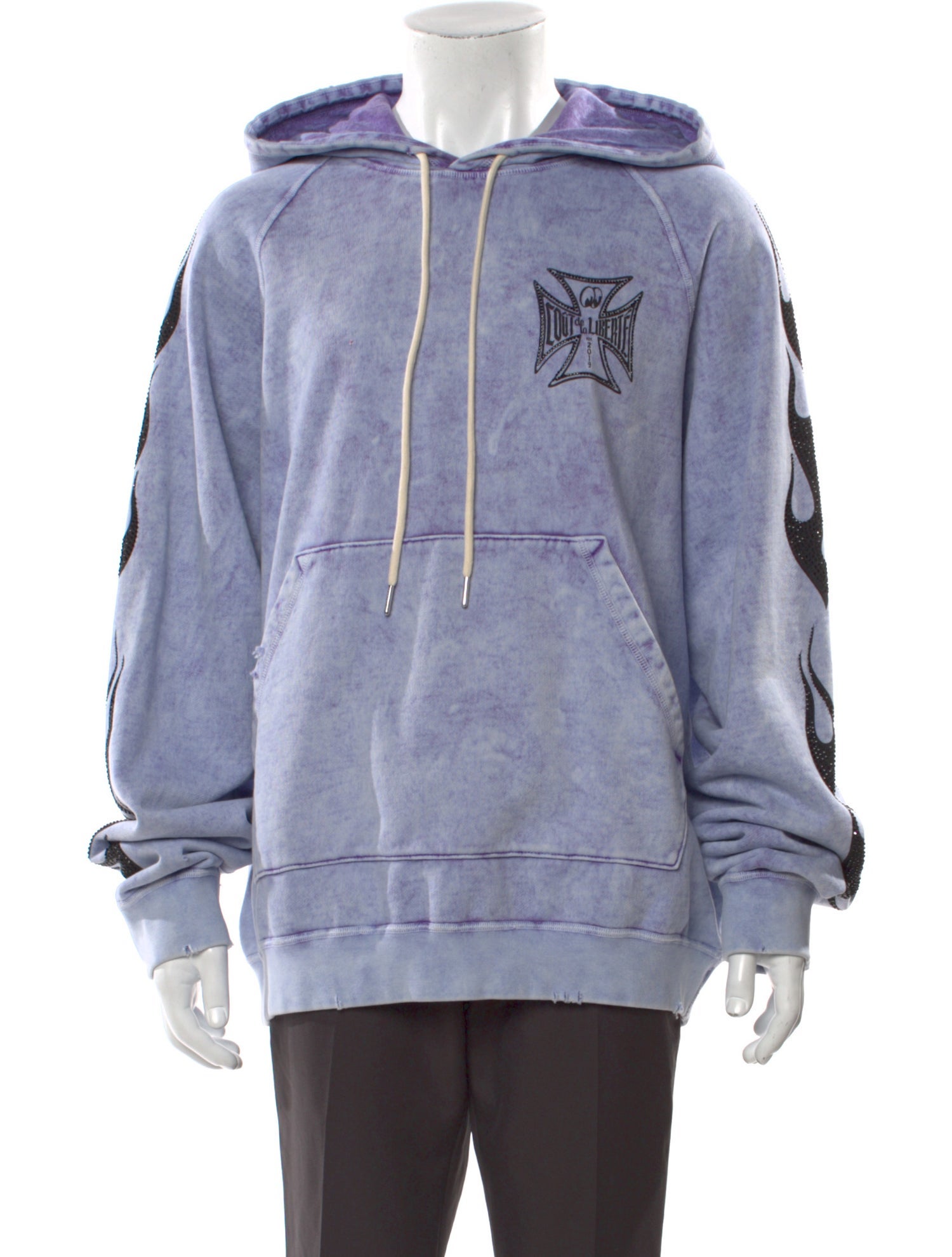 COÛT DE LA LIBERTÉ Graphic Print Crew Neck Hoodie