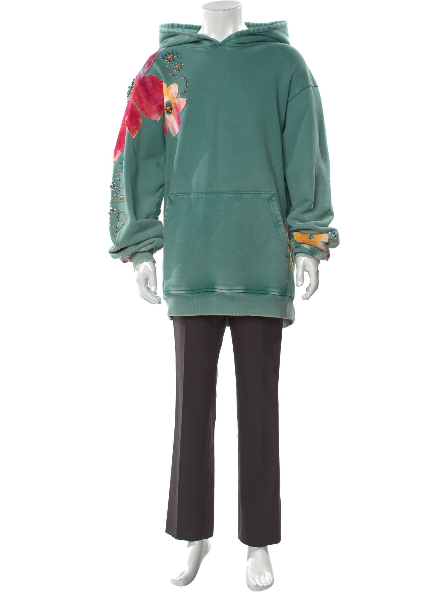 COÛT DE LA LIBERTÉ Patterned Crew Neck Hoodie w/ Tags