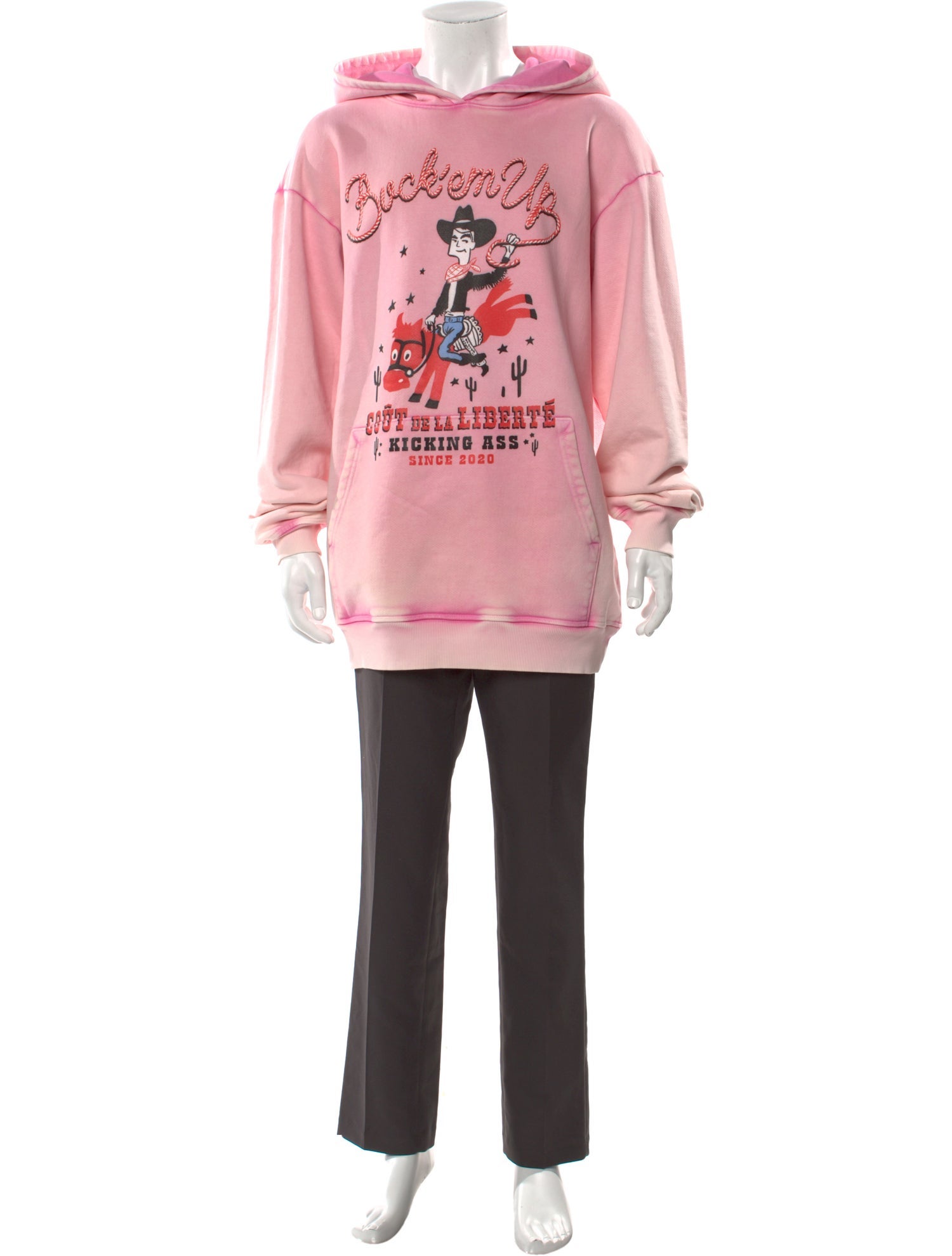 COÛT DE LA LIBERTÉ Graphic Print Crew Neck Hoodie w/ Tags