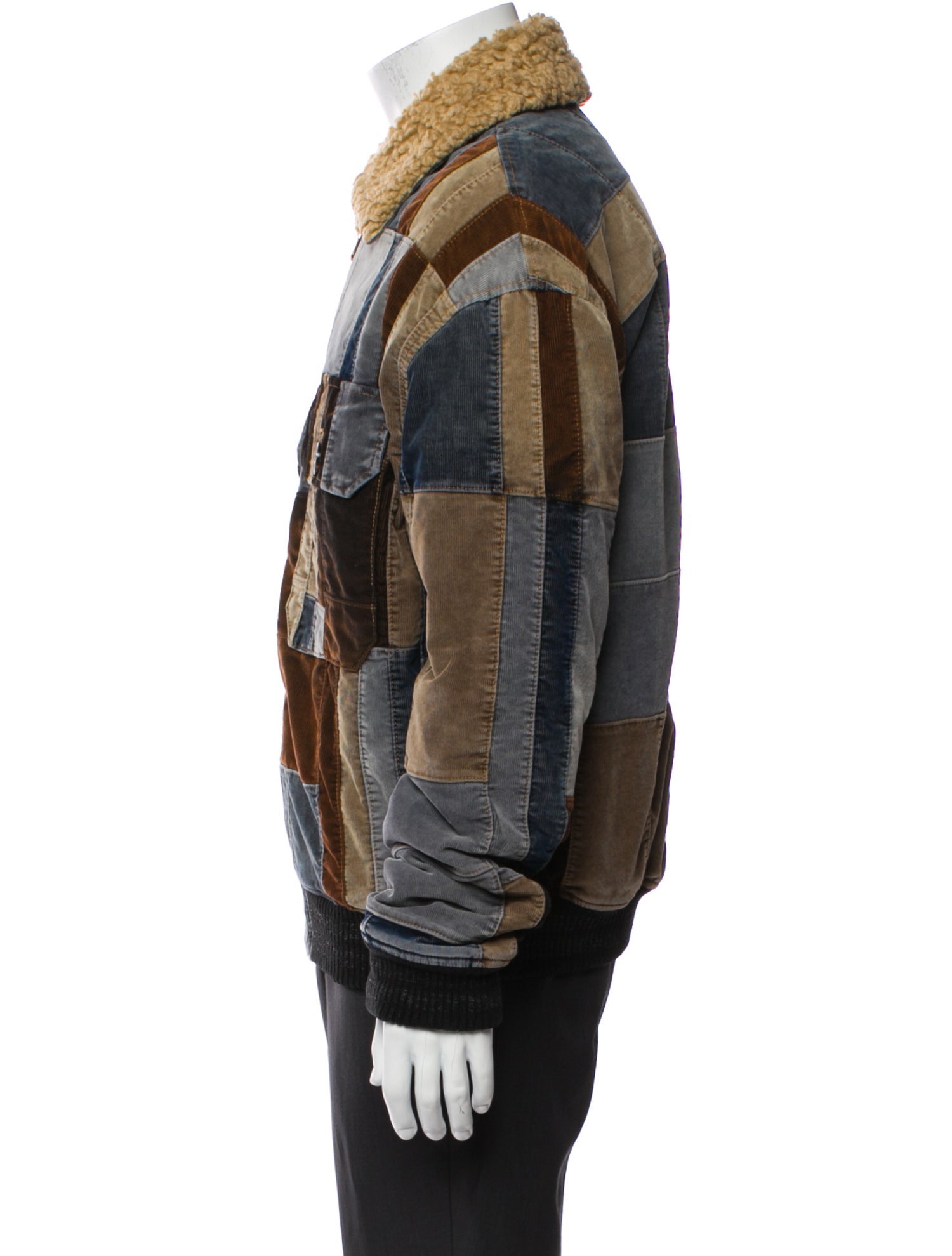 COÛT DE LA LIBERTÉ Colorblock Pattern Denim Jacket