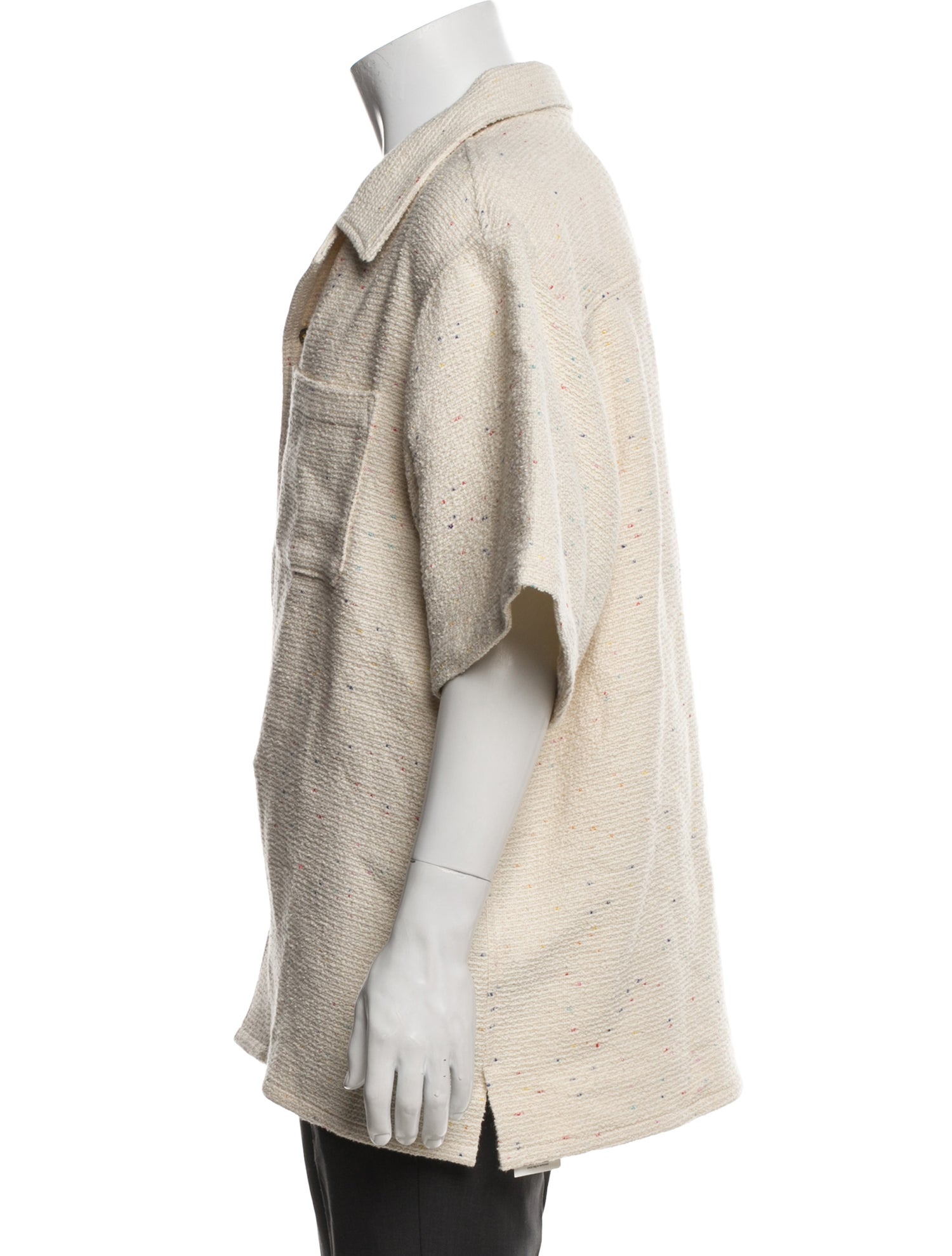 COÛT DE LA LIBERTÉ Tweed Pattern Short Sleeve Shirt w/ Tags