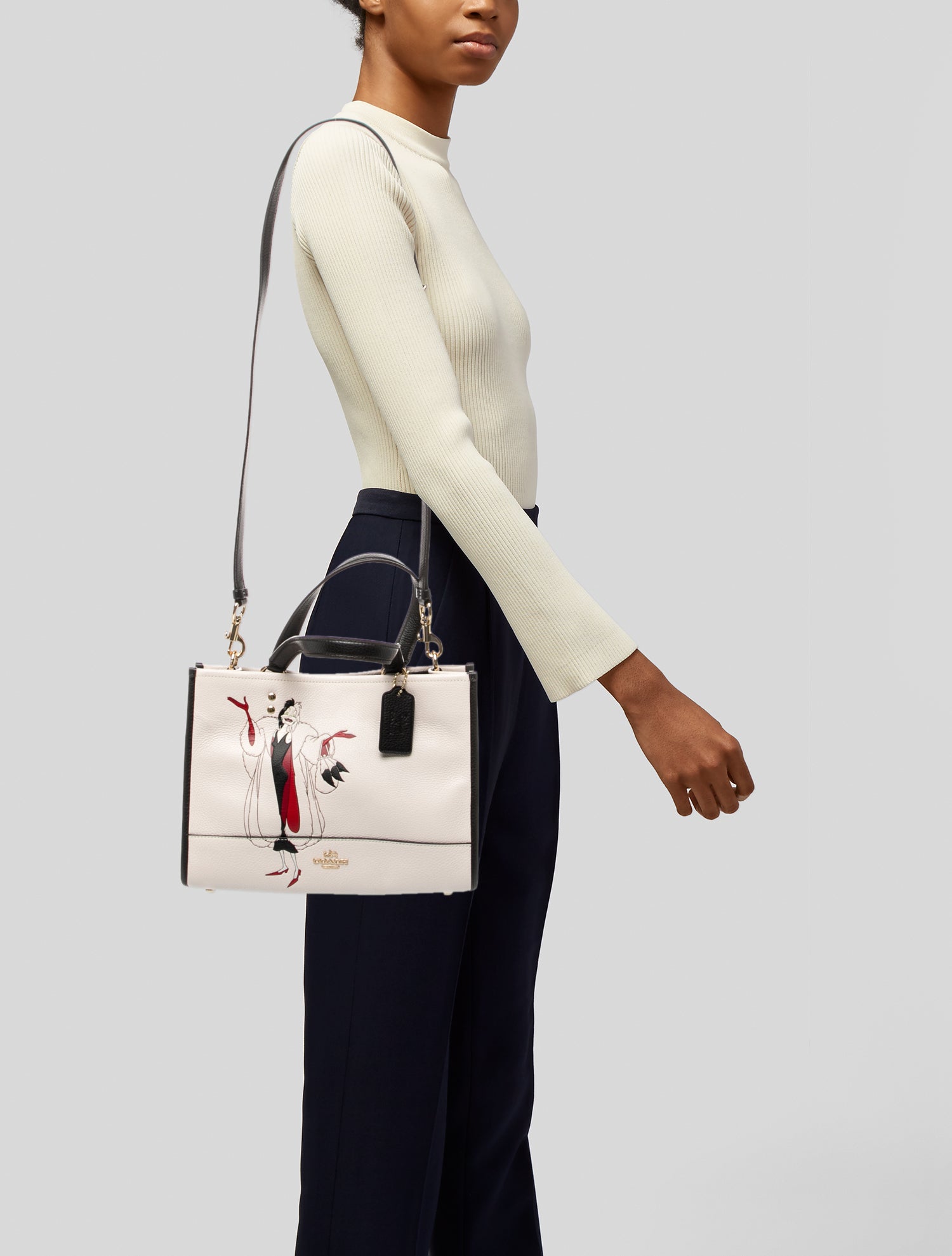 Disney x Coach Leather Top Handle Bag
