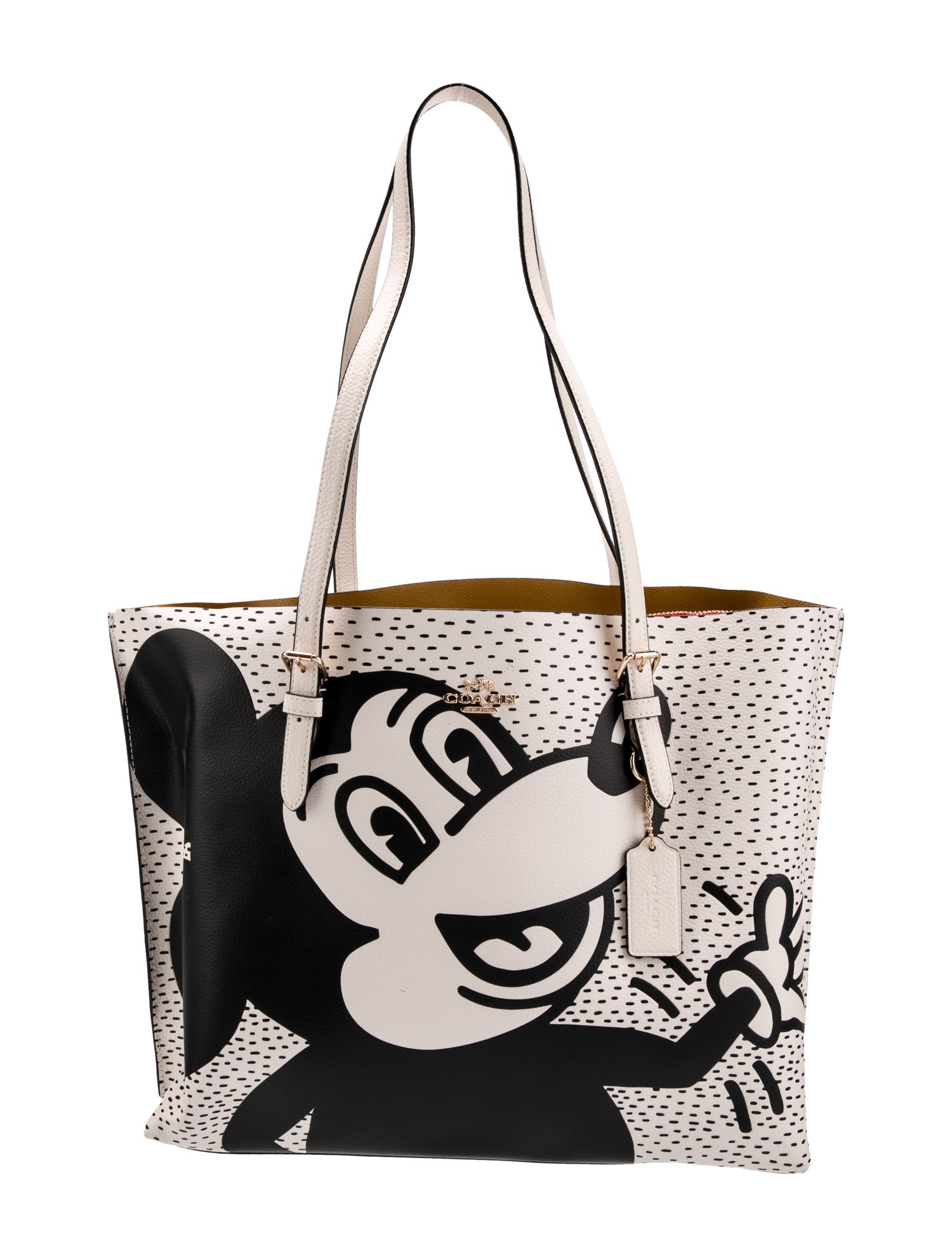 Coach x Disney Mickey Mouse x Keith Haring Leather Tote
