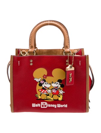 Coach x Disney Mickey Mouse x Keith Haring Leather Top Handle Bag