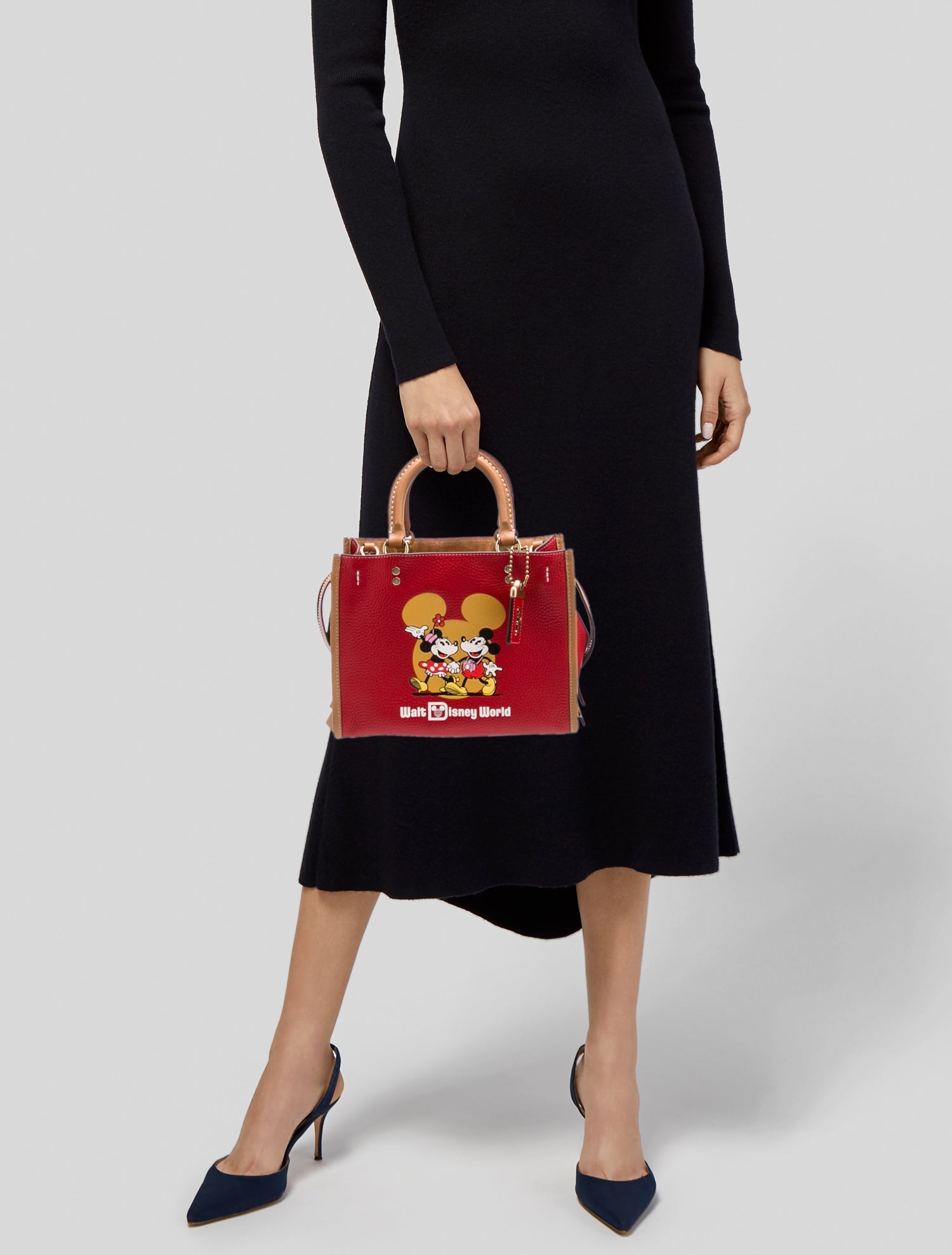 Coach x Disney Mickey Mouse x Keith Haring Leather Top Handle Bag