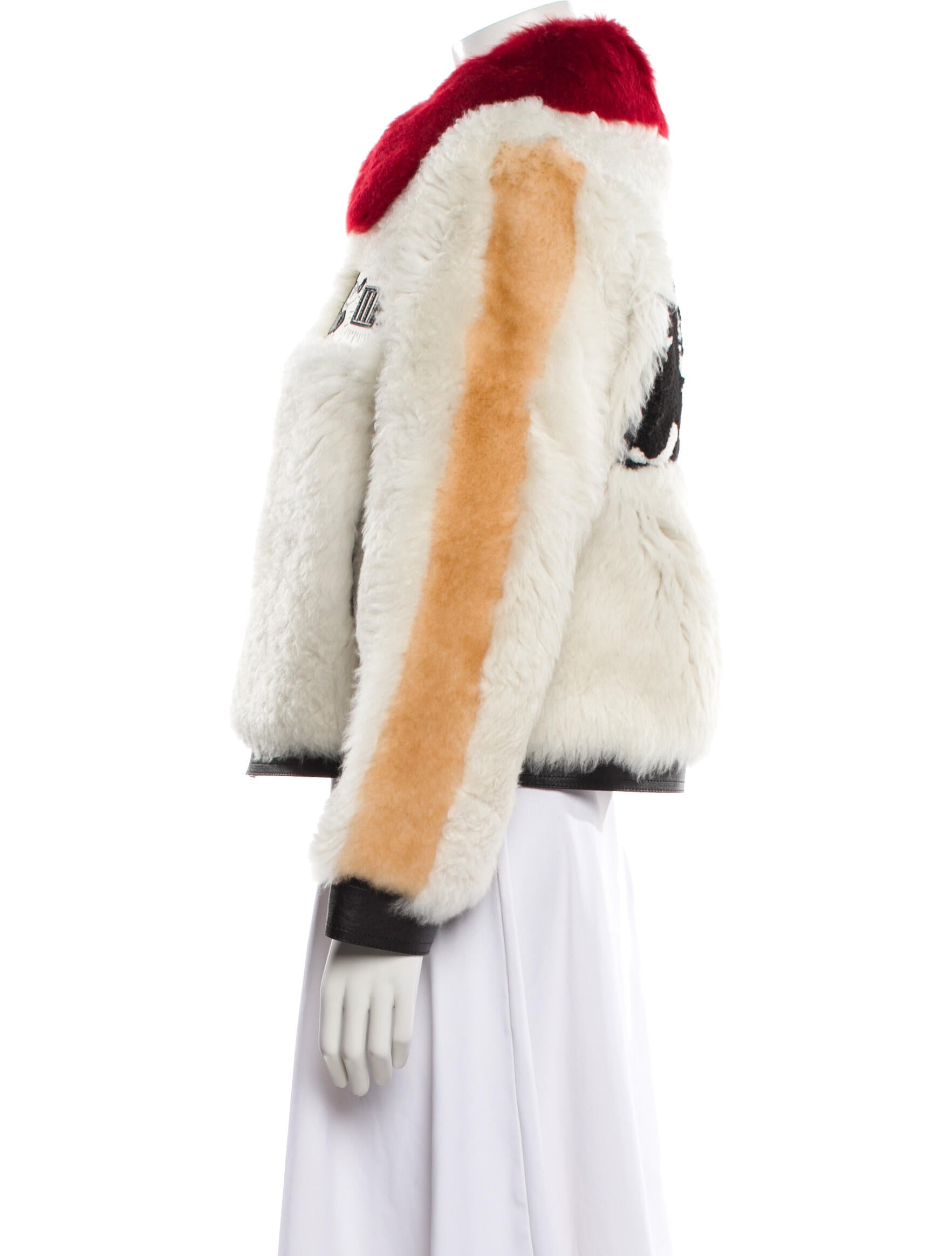 Coach x Disney Mickey Mouse x Keith Haring Lamb Leather Printed Fur Jacket